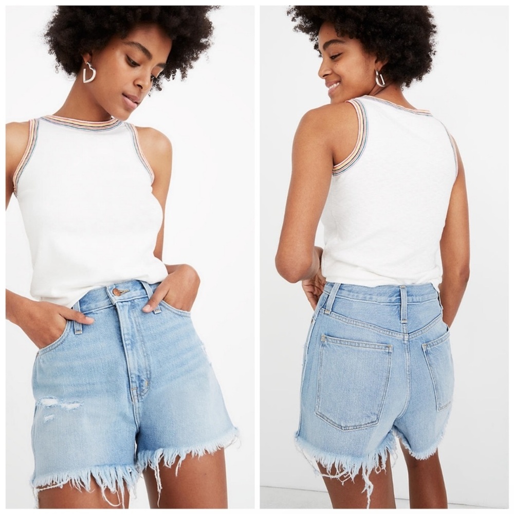 Madewell The Momjean Short inJosselyn Wash - 28